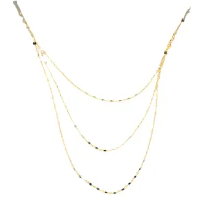 14K Yellow Gold Triple-Layer Necklace – 23"