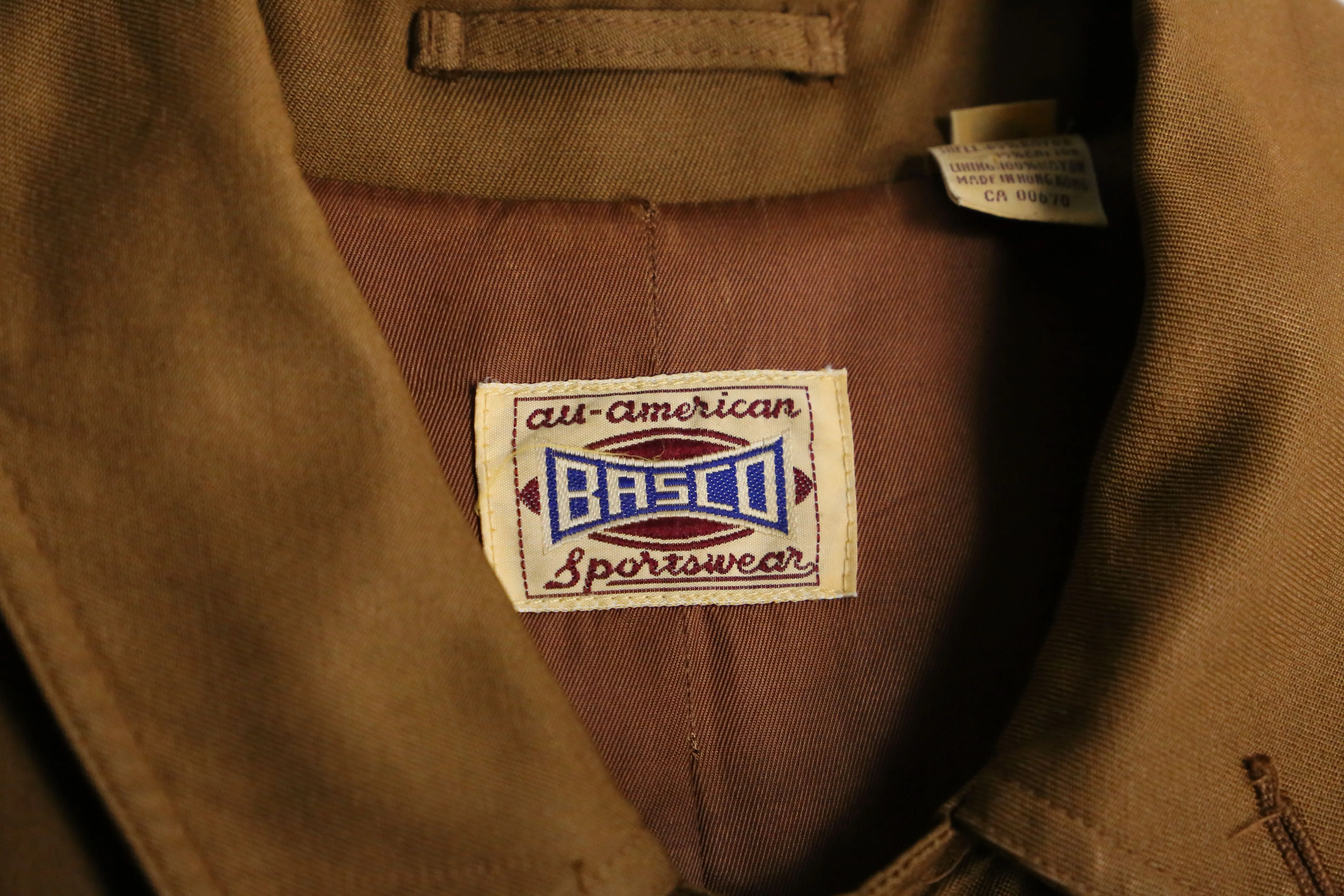 1980-90s rayon cotton gabardine balmacaan coat