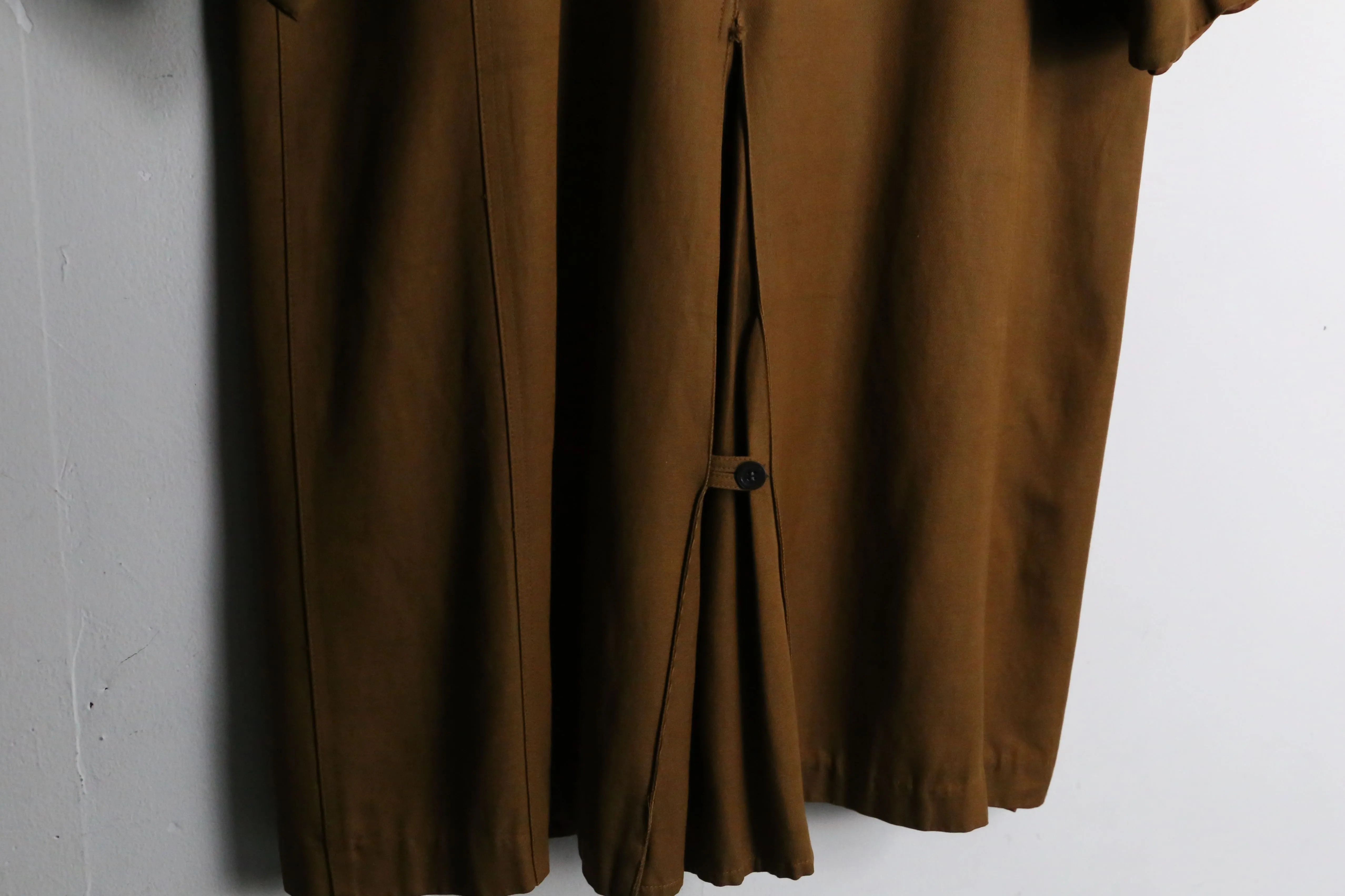 1980-90s rayon cotton gabardine balmacaan coat