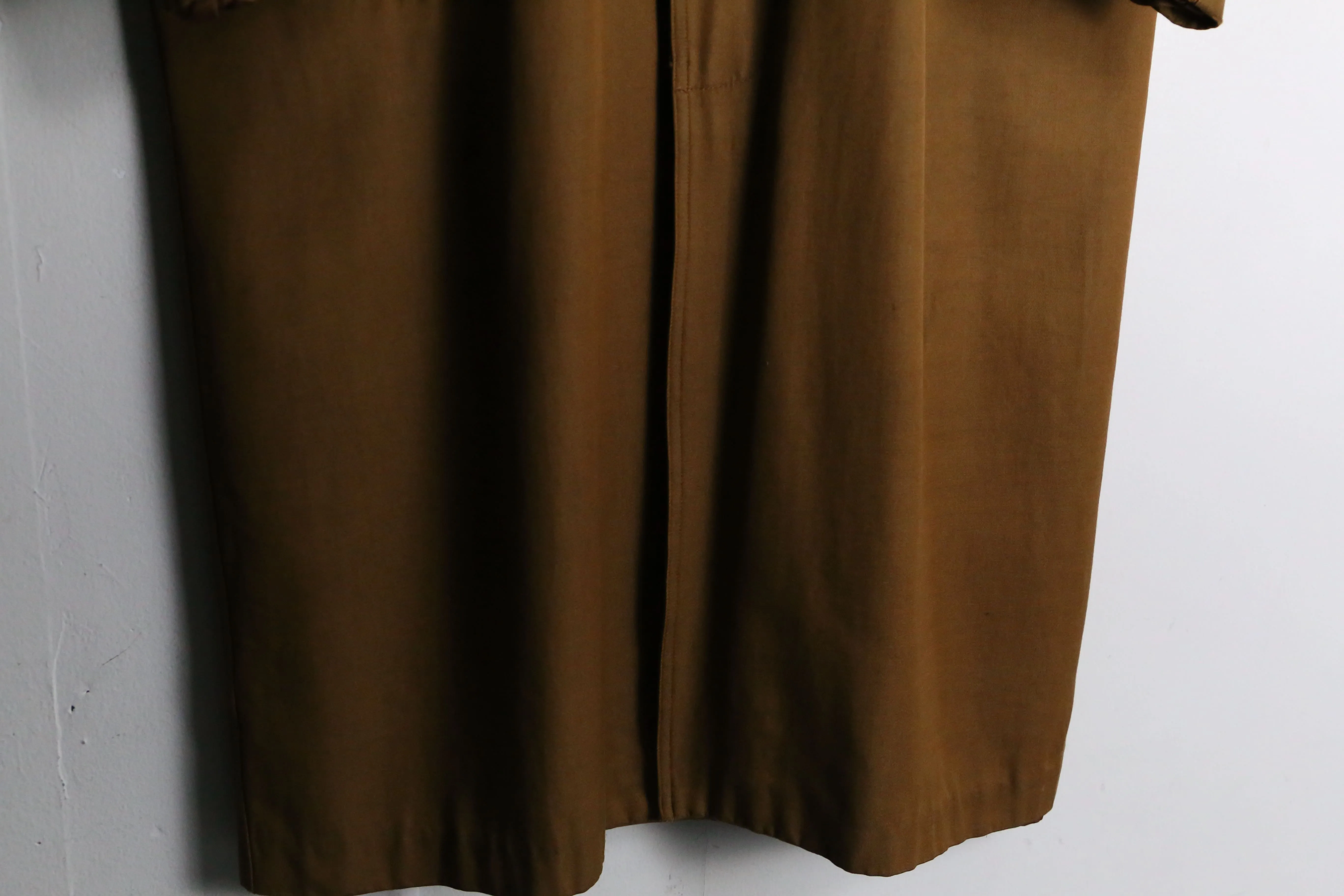 1980-90s rayon cotton gabardine balmacaan coat