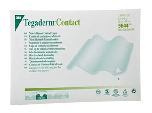 3M 5644 Tegaderm Non-Adherent Contact Layer - 8" x 10", Box of 5 dressings