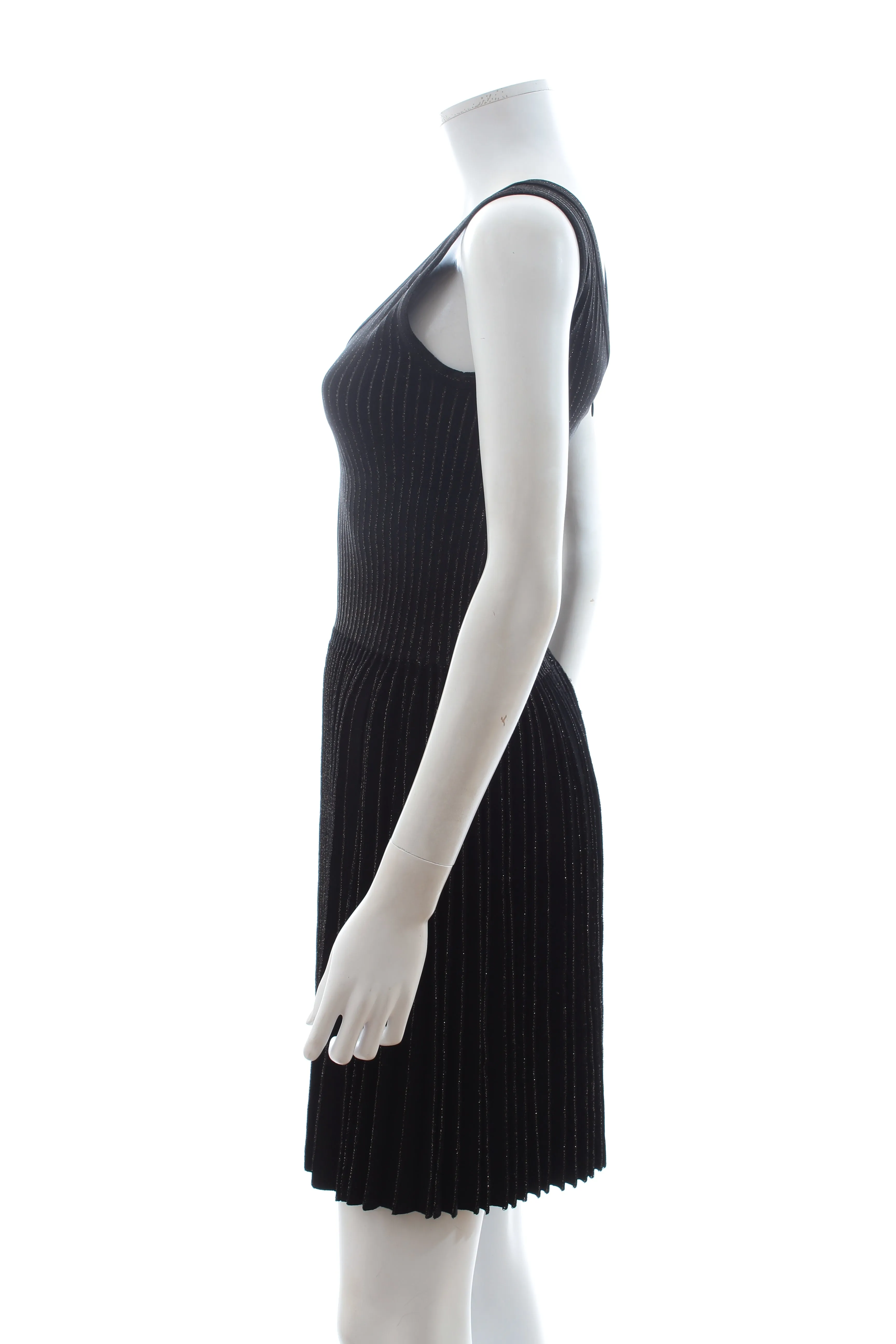 Alaïa 'Soleil' Metallic Pleated Knit Dress