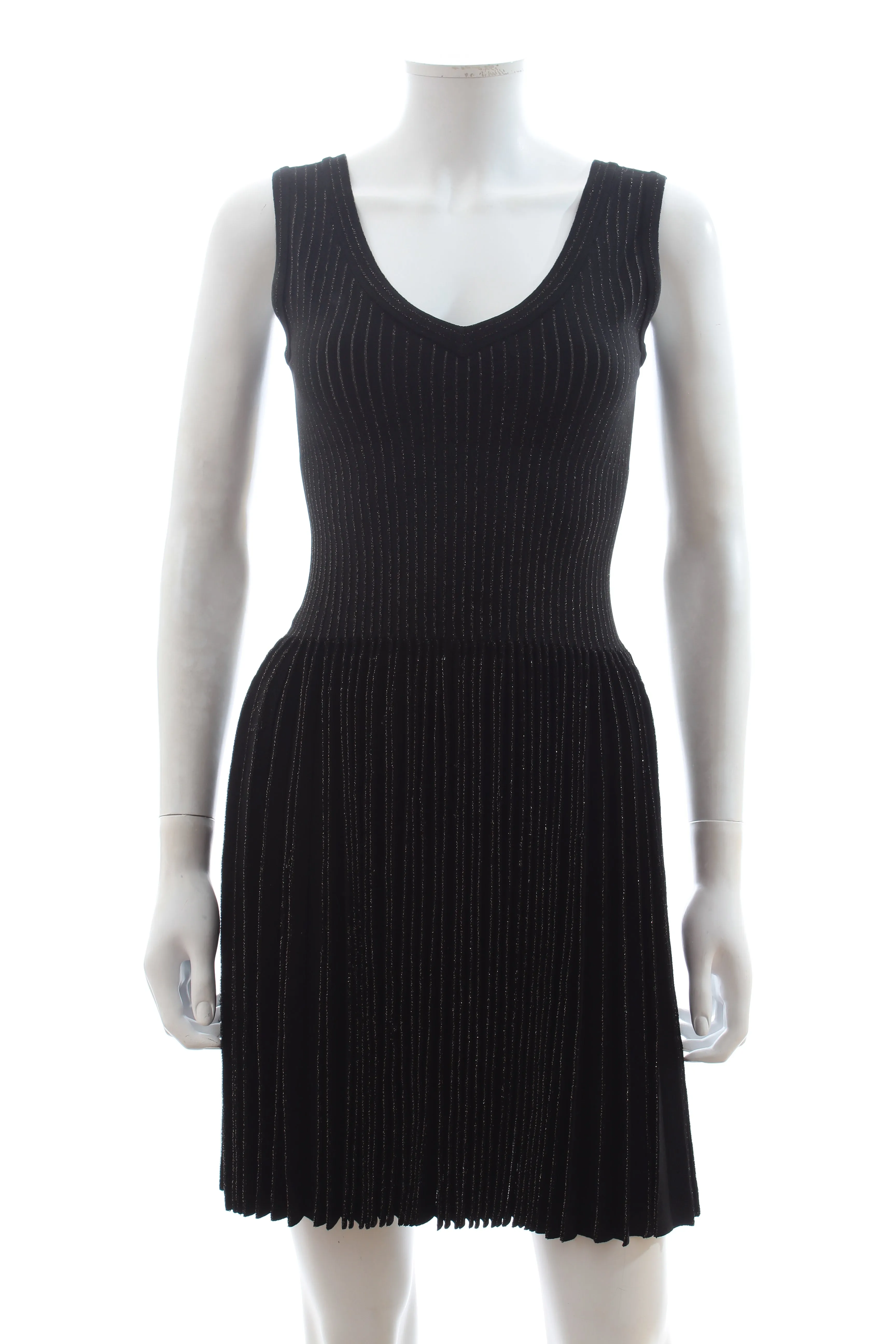 Alaïa 'Soleil' Metallic Pleated Knit Dress