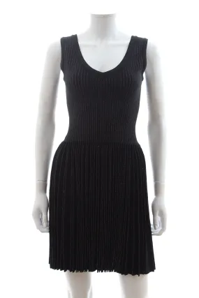 Alaïa 'Soleil' Metallic Pleated Knit Dress
