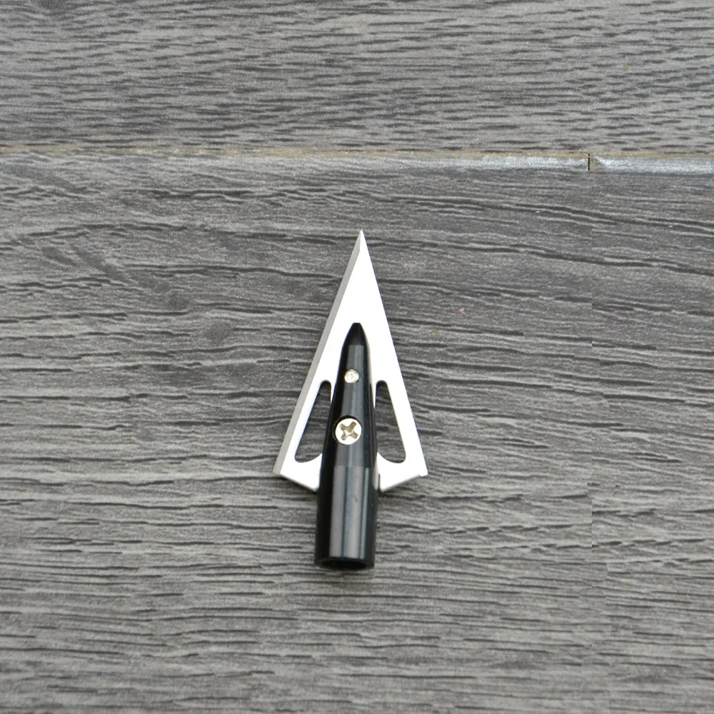 🎯Archery 2 Blade Arrowheads 100 Grain Glue on Points 3D Hunting Practice for Compound Recurve Bow