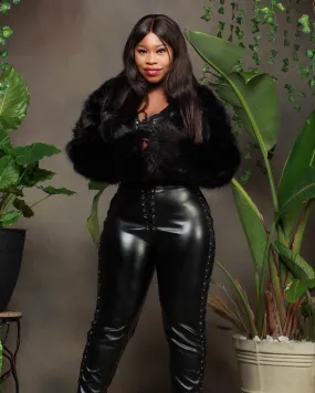 Baddie In A Fur Jacket Black