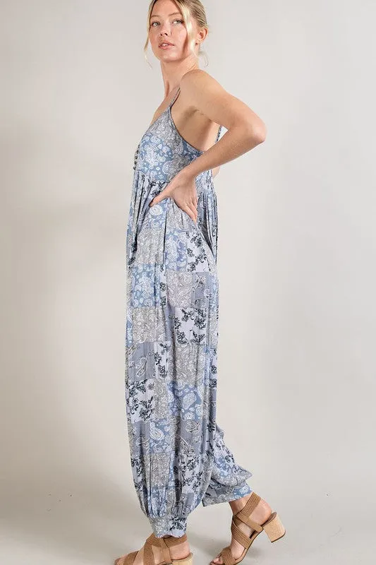 Balloon Paisley Jumpsuit