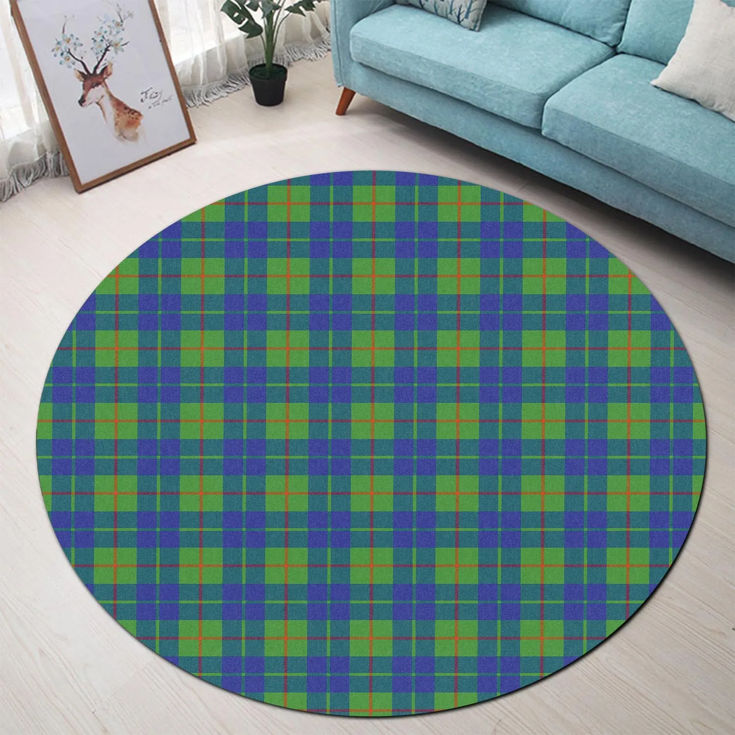 Barclay Hunting Ancient Tartan Round Rug