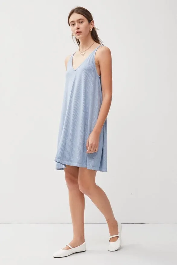 Be Cool Ribbed V-Neck Knit Dress