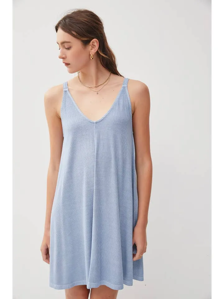 Be Cool Ribbed V-Neck Knit Dress