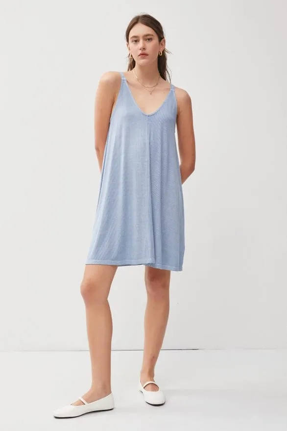 Be Cool Ribbed V-Neck Knit Dress