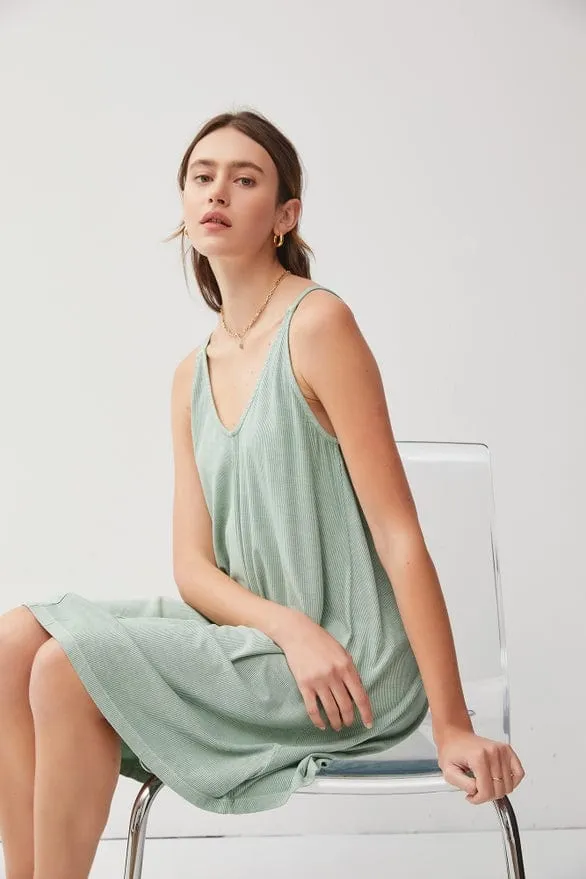 Be Cool Ribbed V-Neck Knit Dress