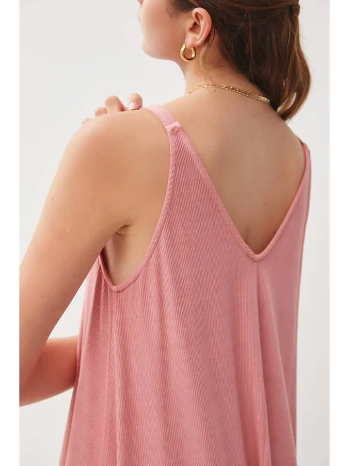 Be Cool Ribbed V-Neck Knit Dress