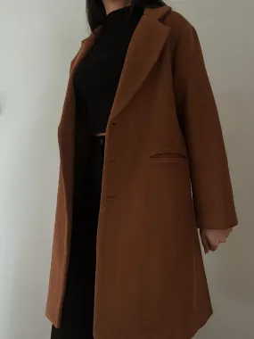 Camel Midi Coat (55% Wool)