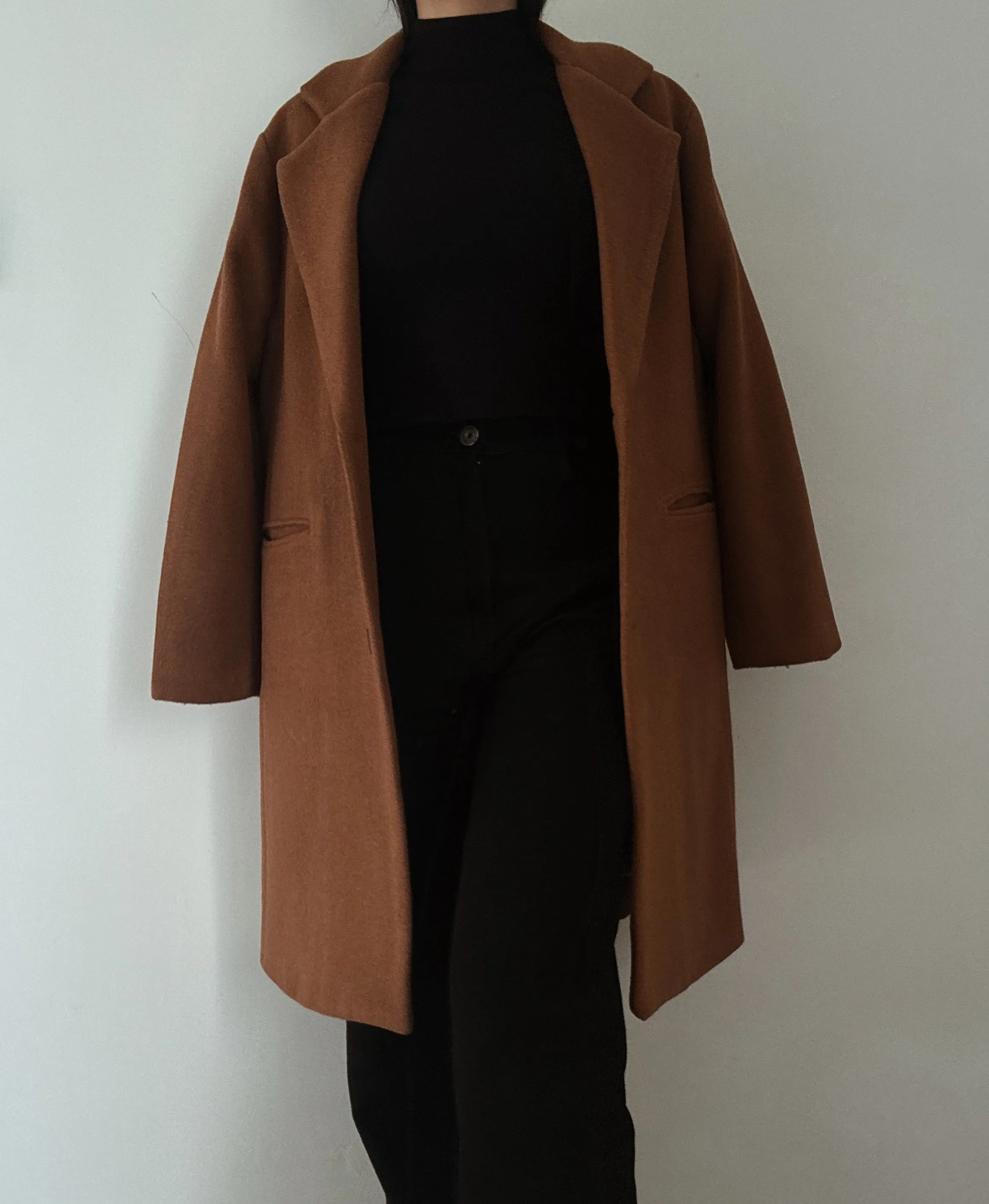 Camel Midi Coat (55% Wool)