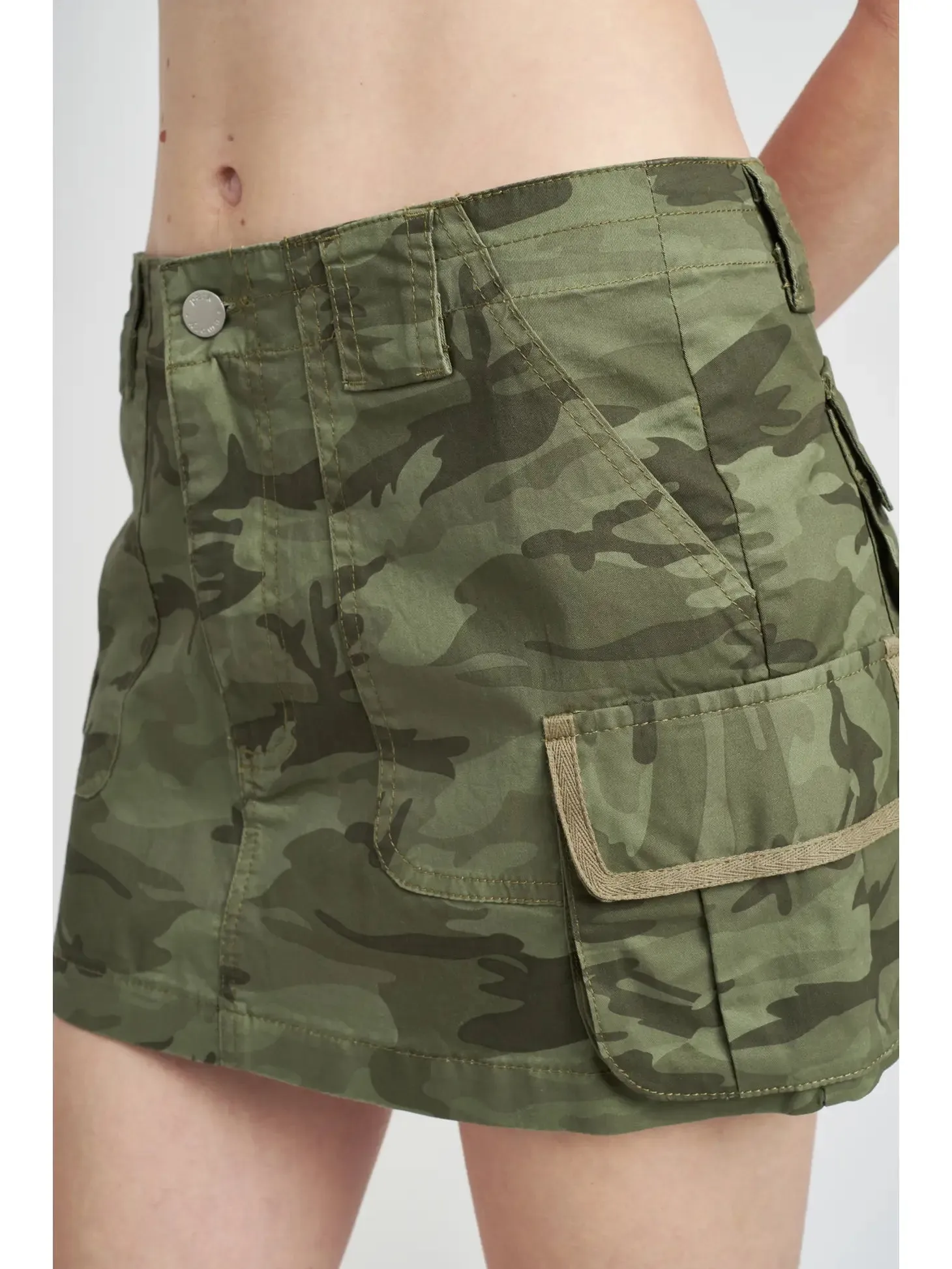 Camouflage Cargo Mini Skirt
