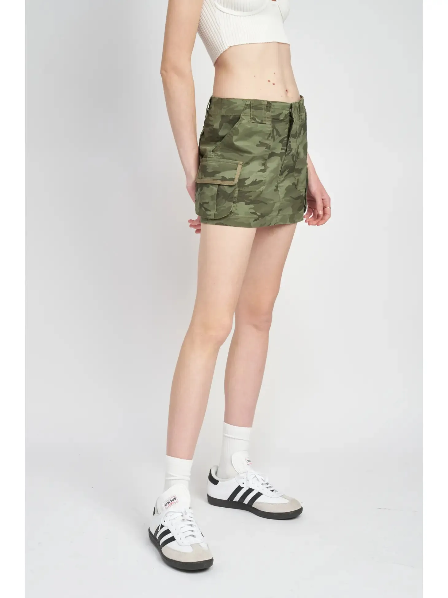 Camouflage Cargo Mini Skirt