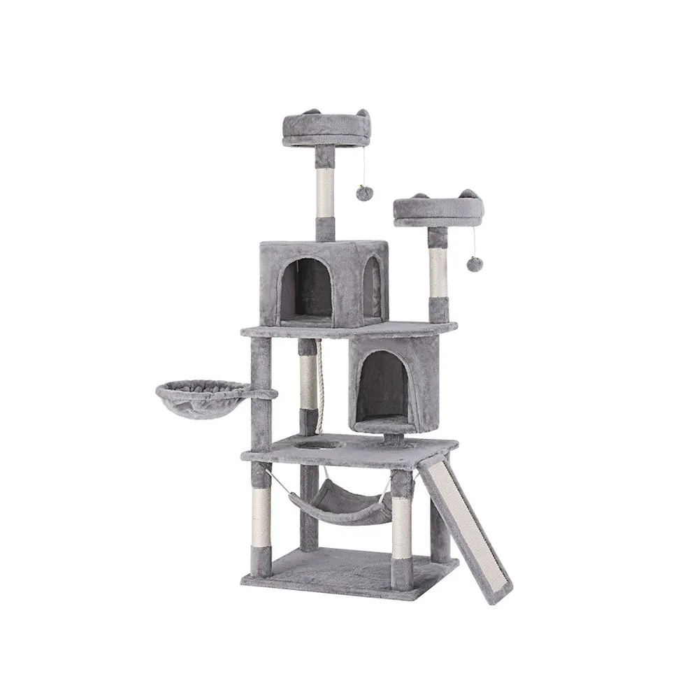 Cat Tree Tower Scratching Post Scratcher 161cm Condo House Trees - Grey