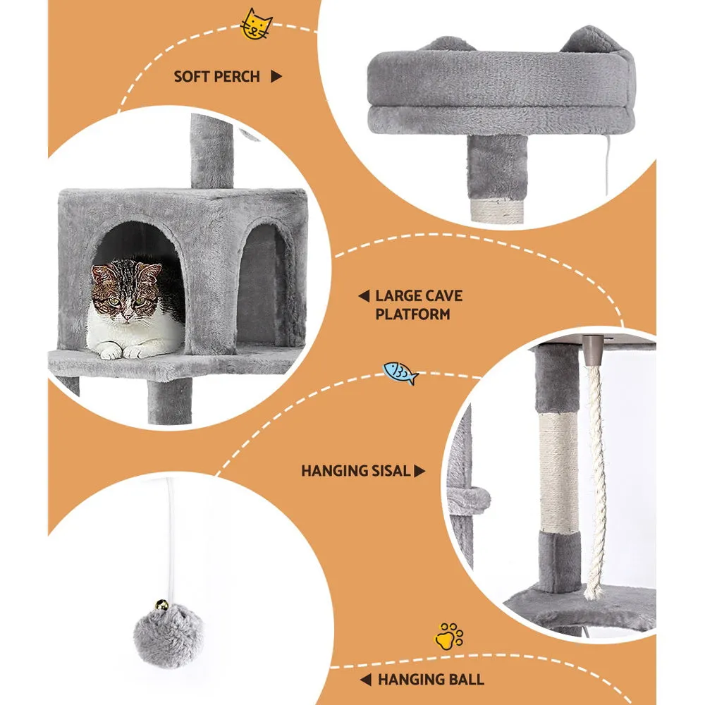 Cat Tree Tower Scratching Post Scratcher 161cm Condo House Trees - Grey