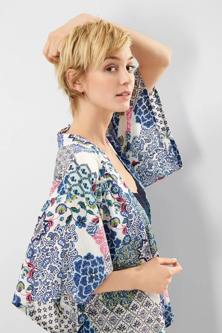 Challis Happi Coat Blue Multi