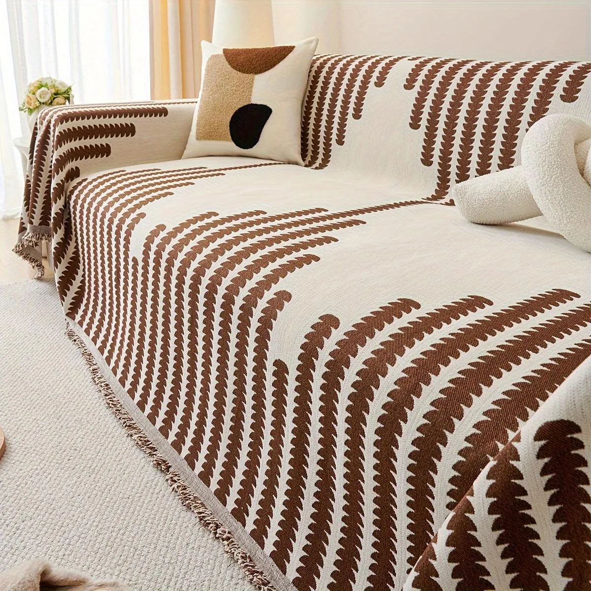Chenille Fabric Sofa Cover - Soft, Non-Slip, Universal Protector
