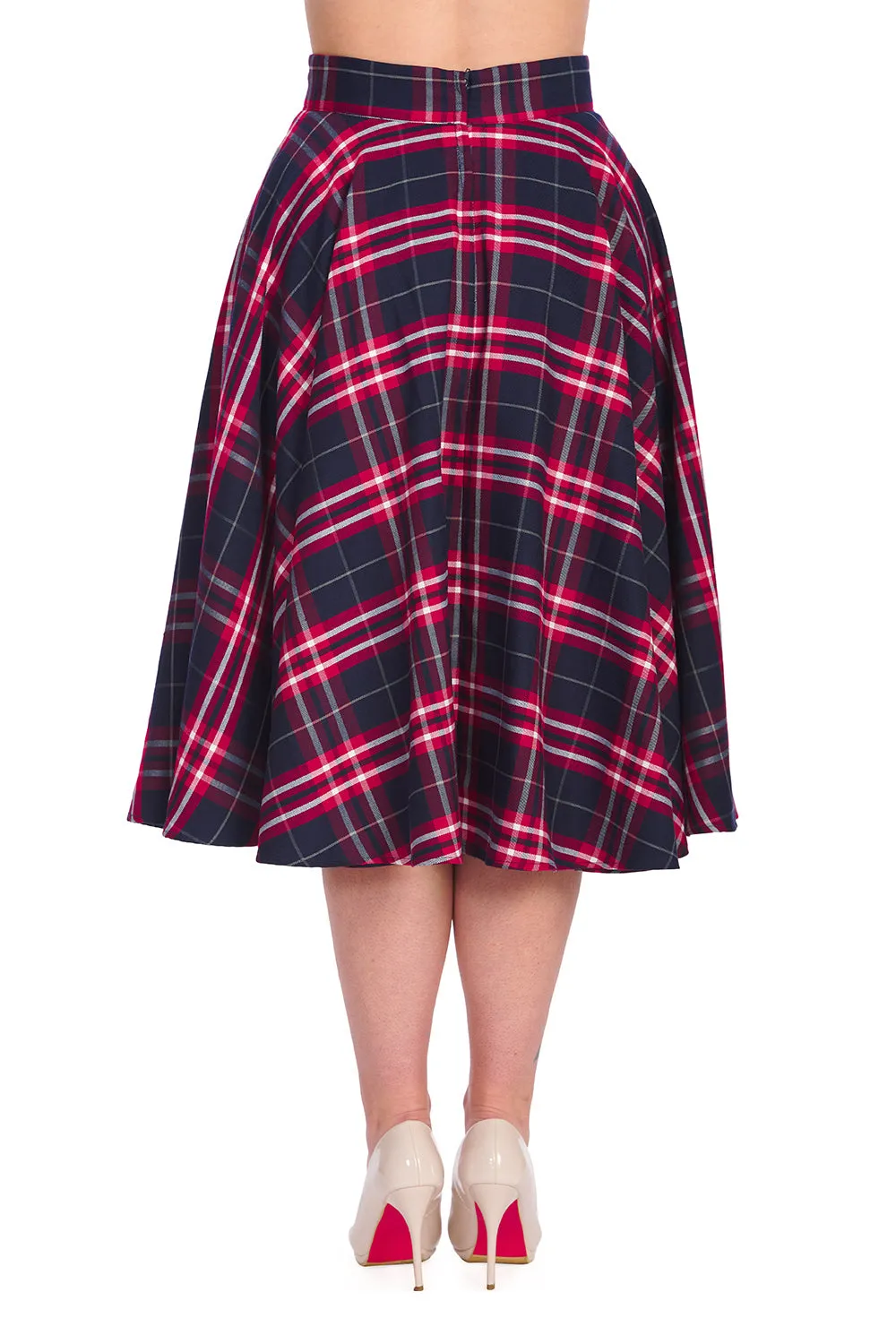 Chic Check 1950s Full Swing Skirt