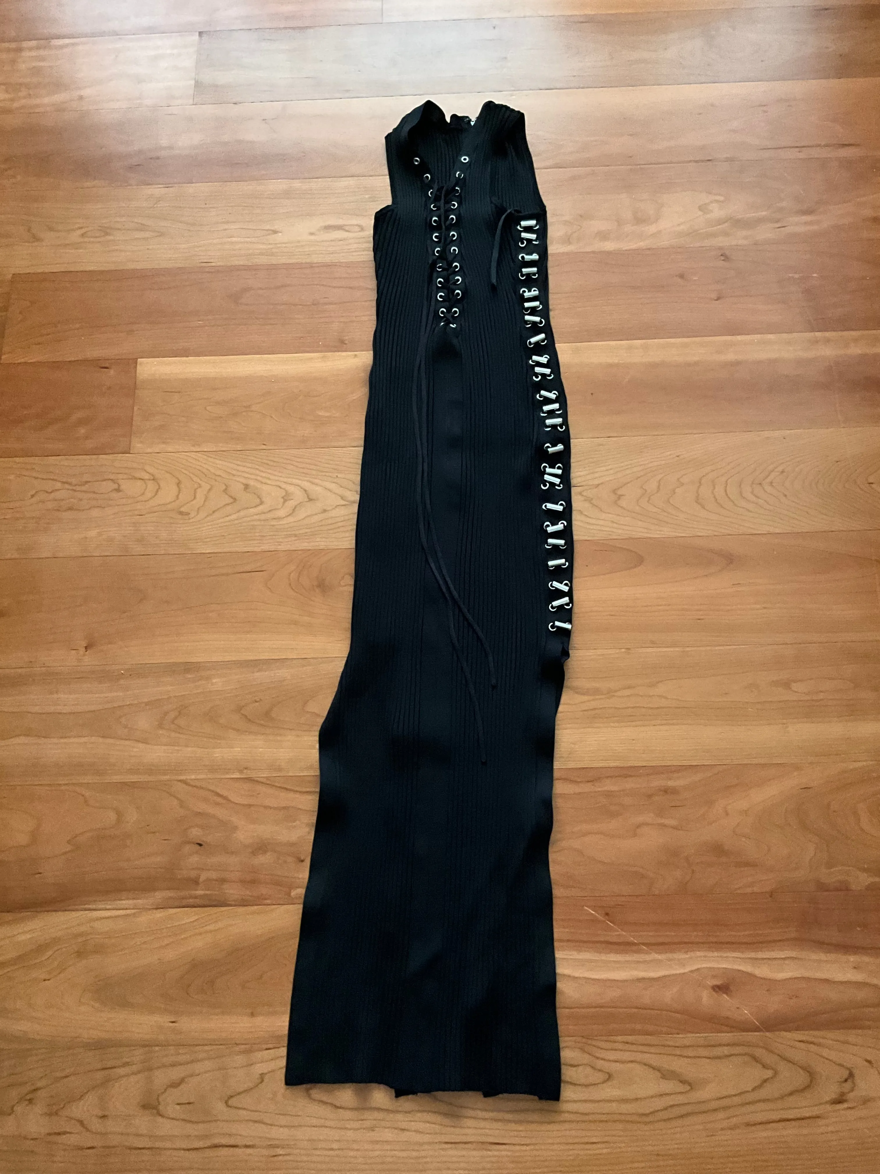David Koma Knit Lace Up Metal Tube Sides Knit Dress Size S Small ladies