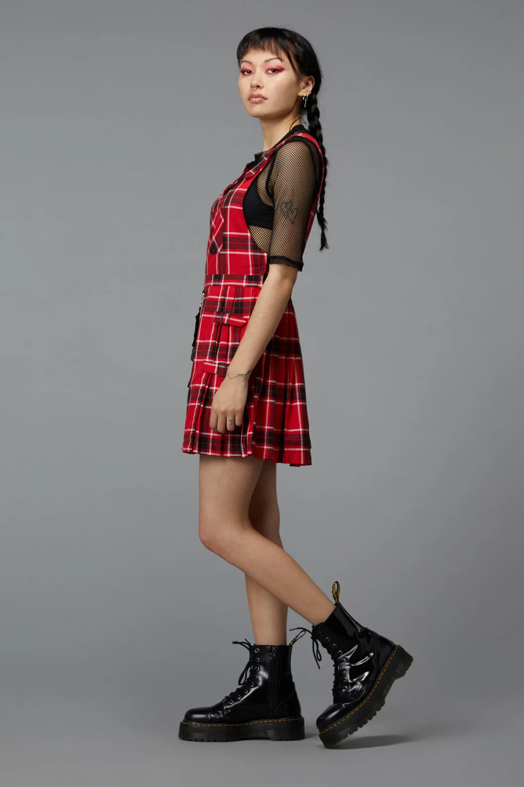 Demonic Tartan Pinafore