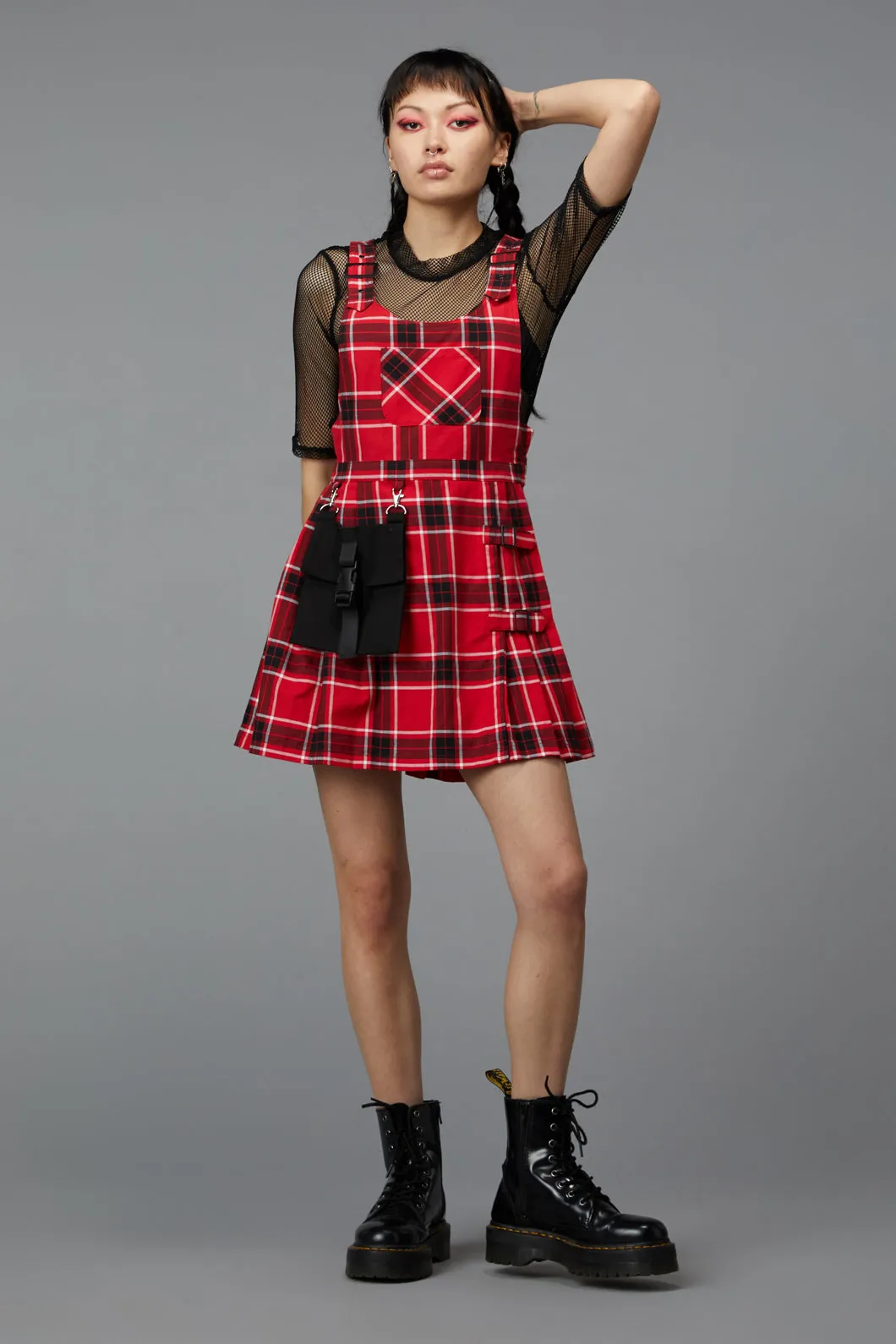 Demonic Tartan Pinafore