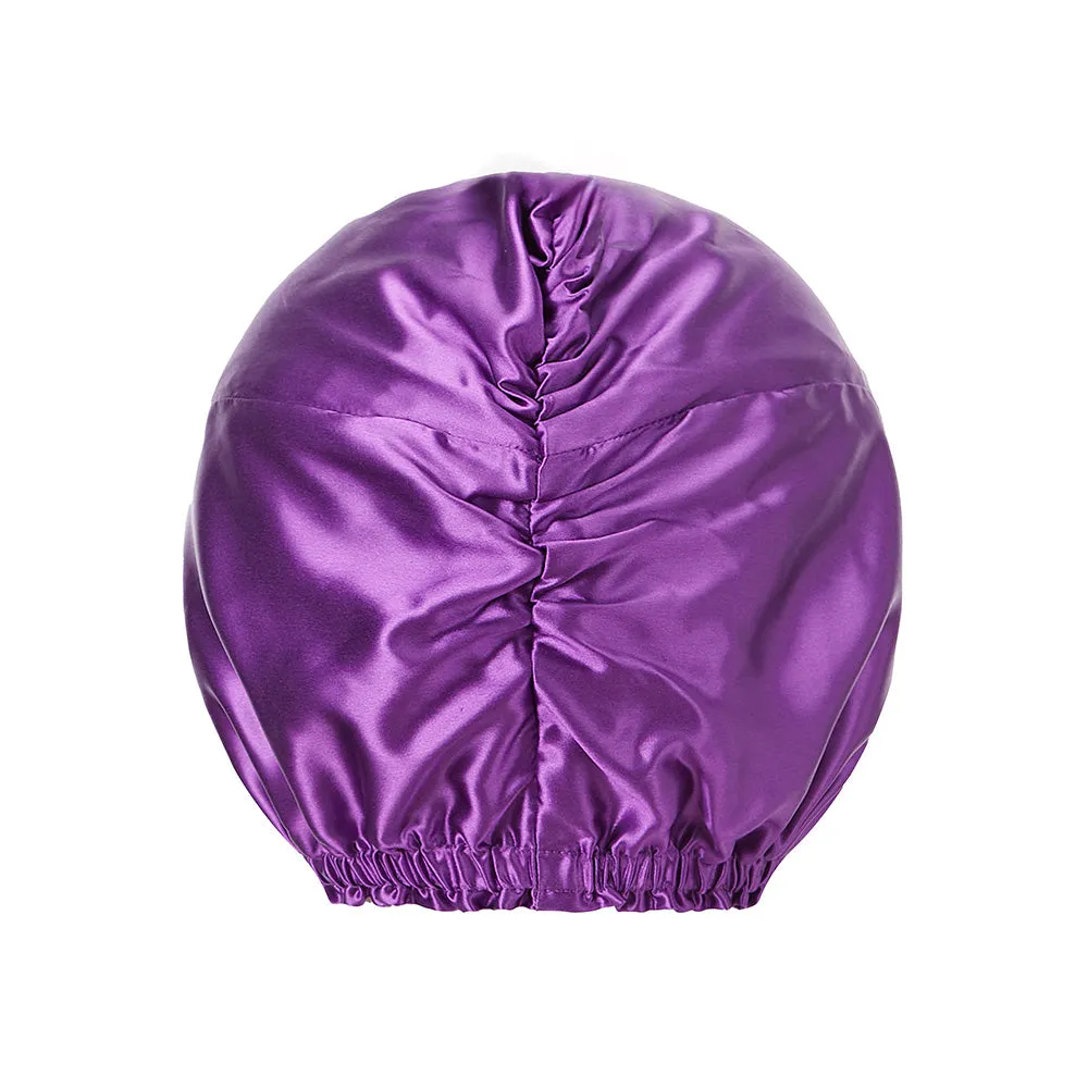 Double Layer Silk Bonnet - Royal Purple
