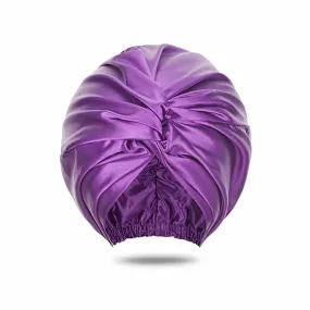 Double Layer Silk Bonnet - Royal Purple
