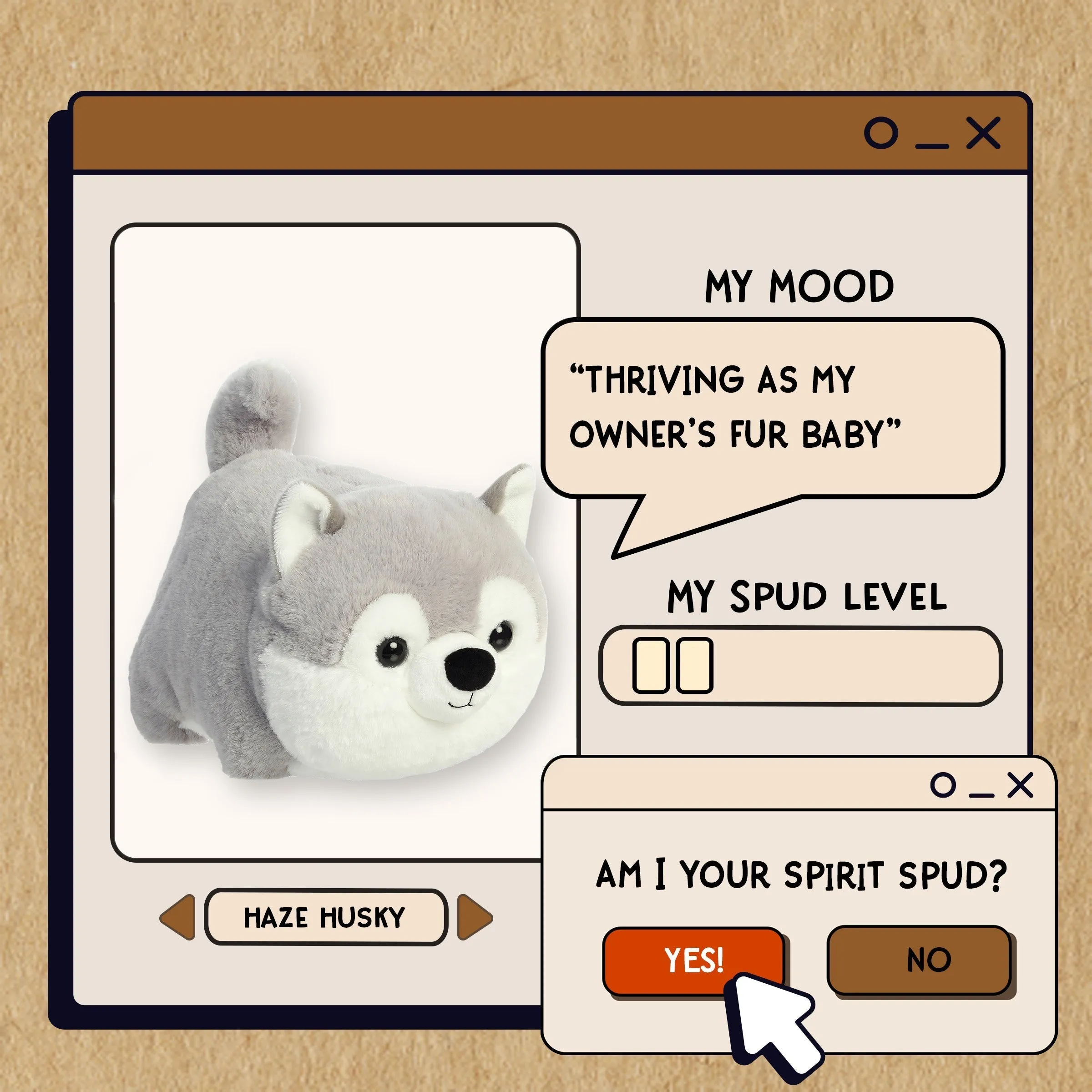 Haze Husky - Cute Spudsters Plushies - Aurora