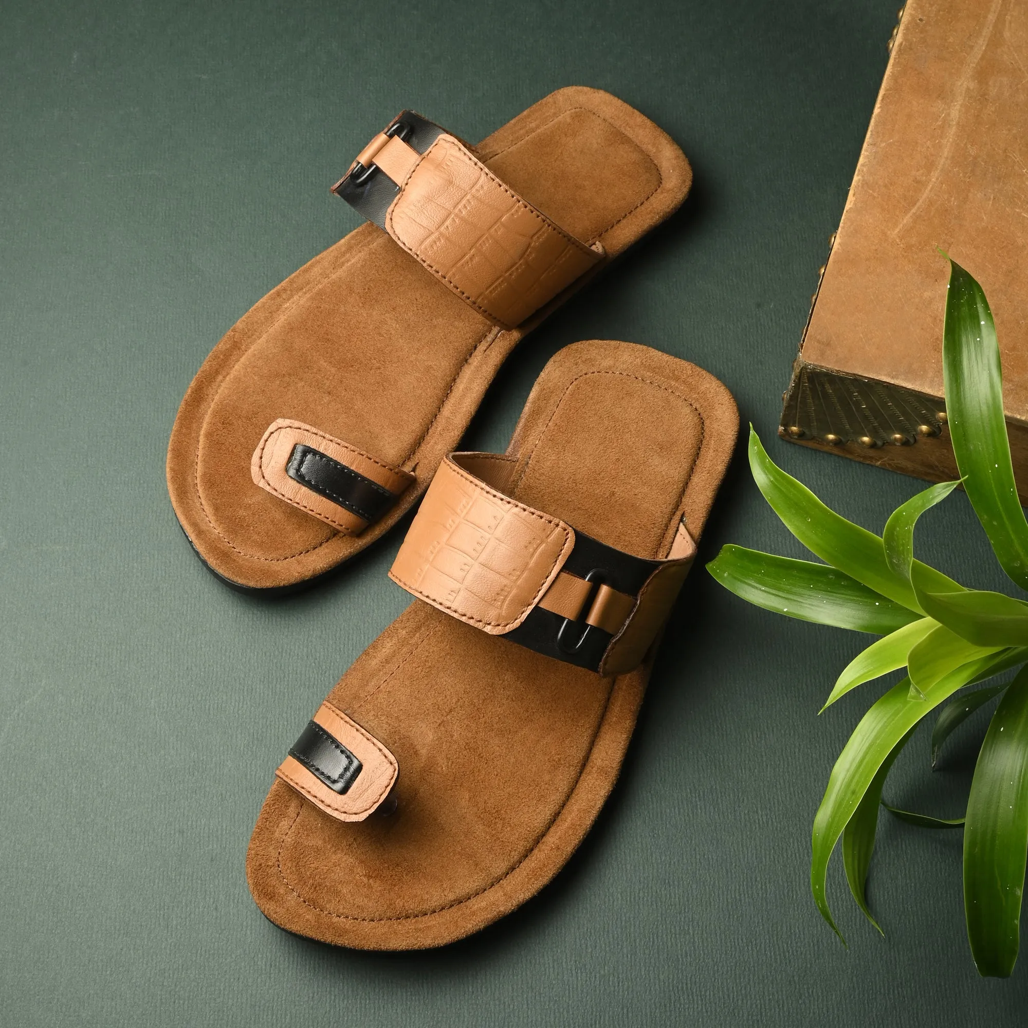 Iconic Genuine Premium Leather Slippers For Men's