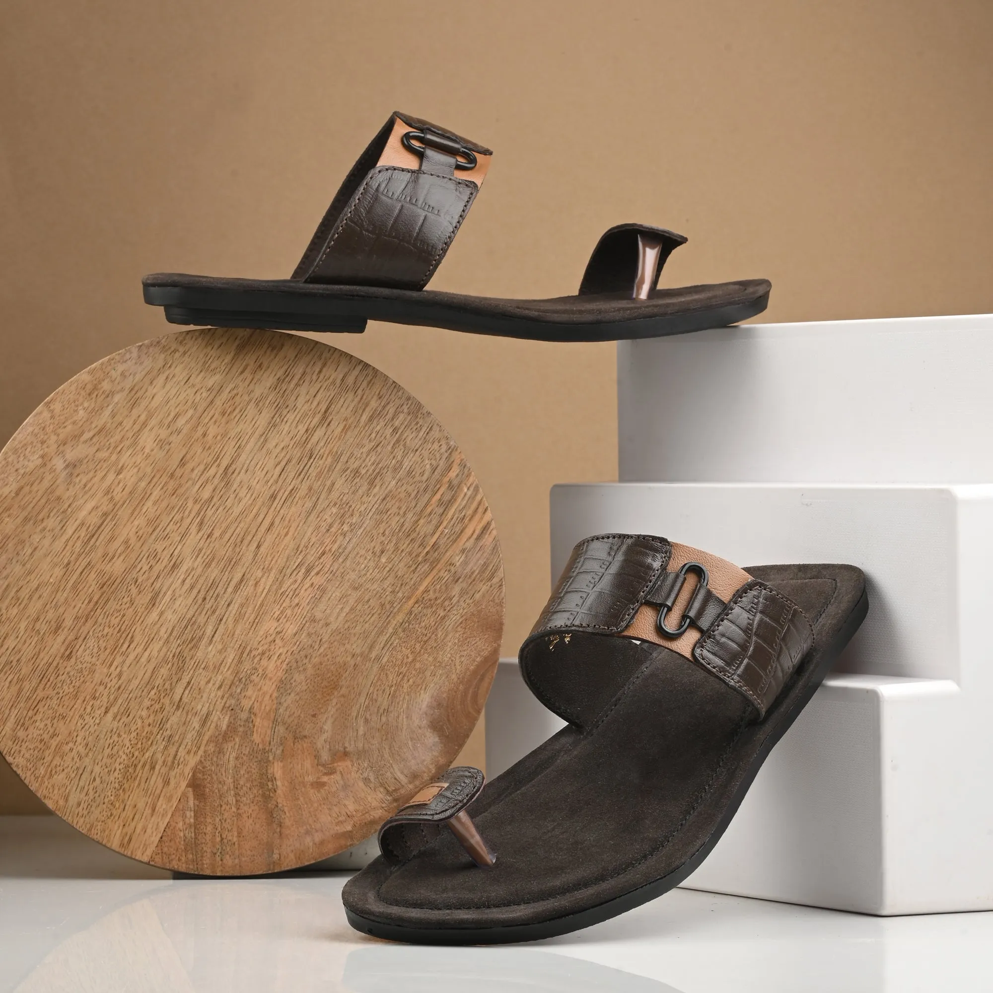 Iconic Genuine Premium Leather Slippers For Men's