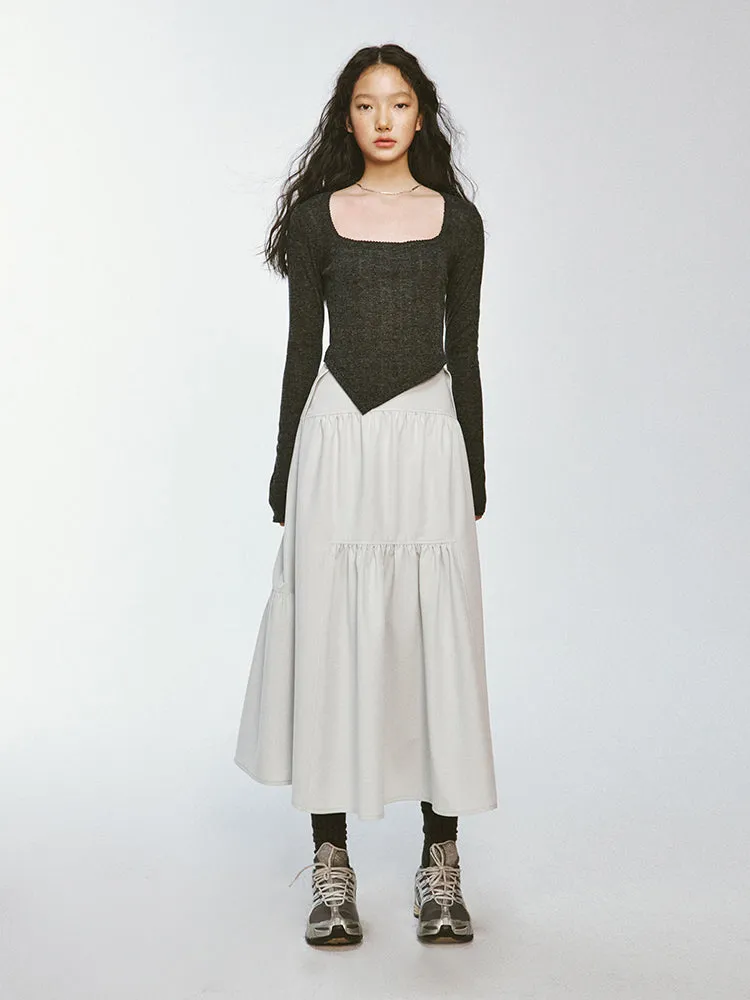 Irregular Gather Stitching Skirt