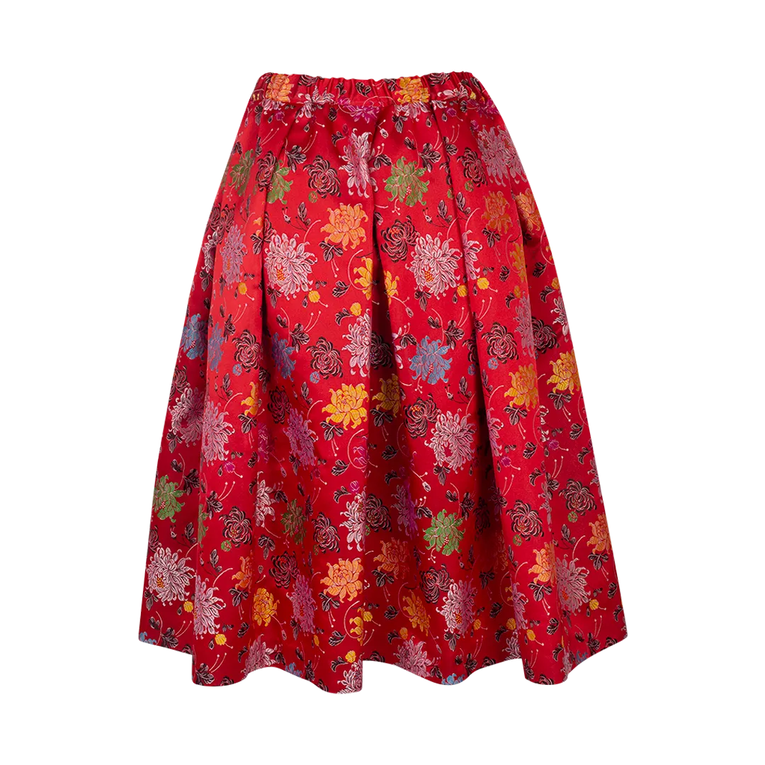 Jacquard Pleated Skirt