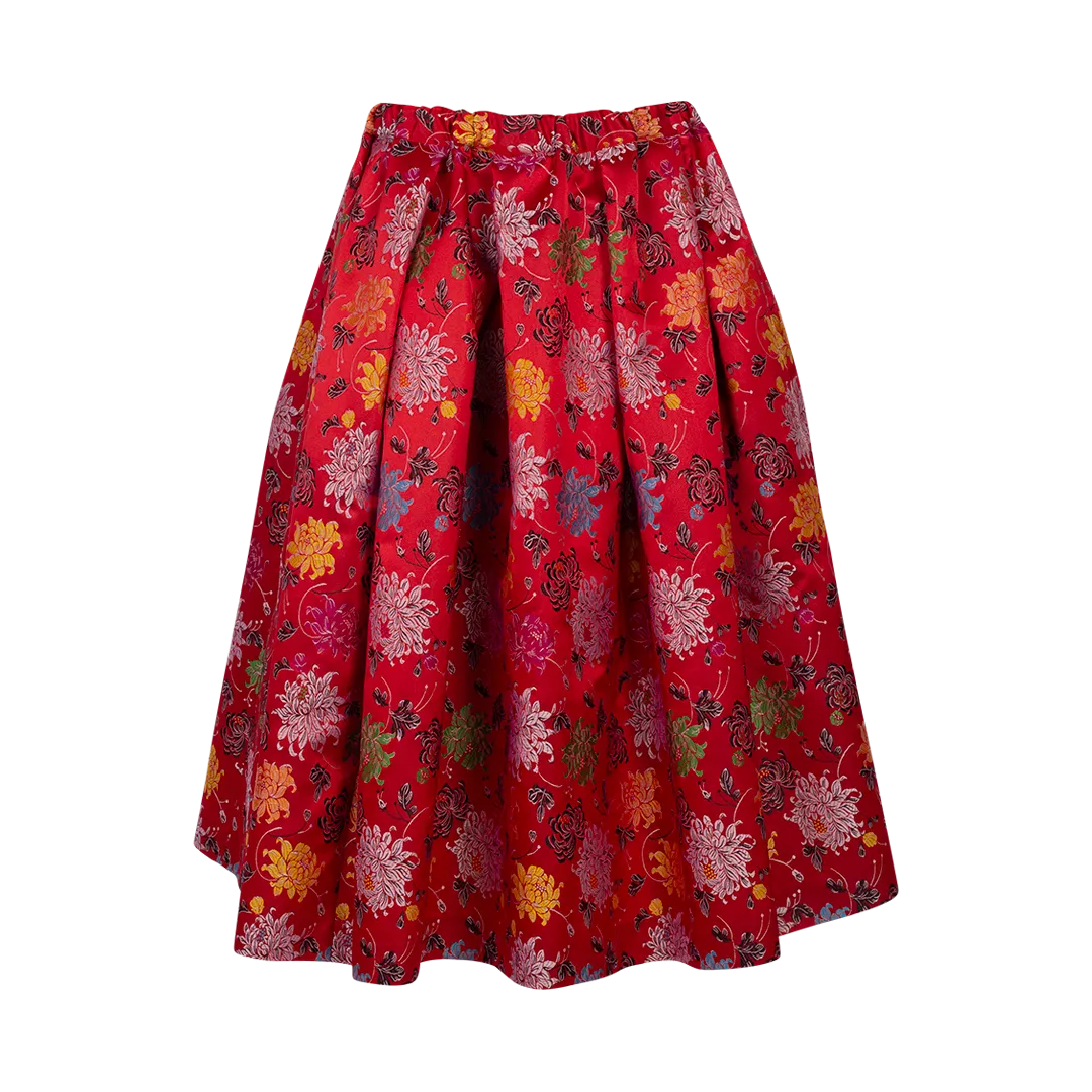 Jacquard Pleated Skirt