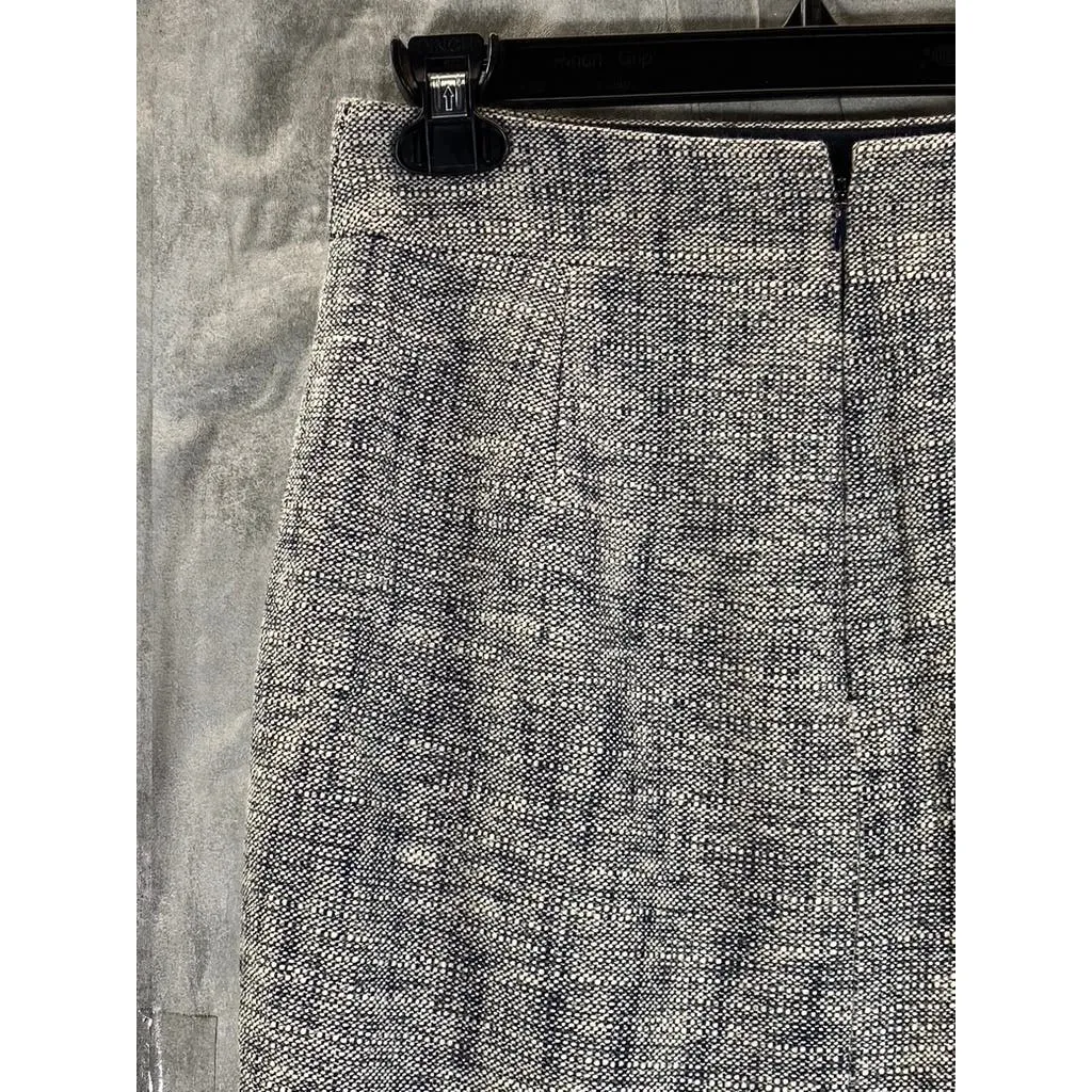 J.CREW Women's Gray Tweed Knee-Length Pencil Skirt SZ 0