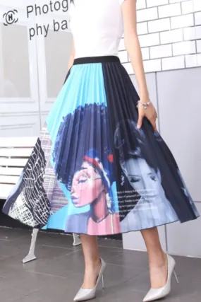 Kehlani Face Print Skirt