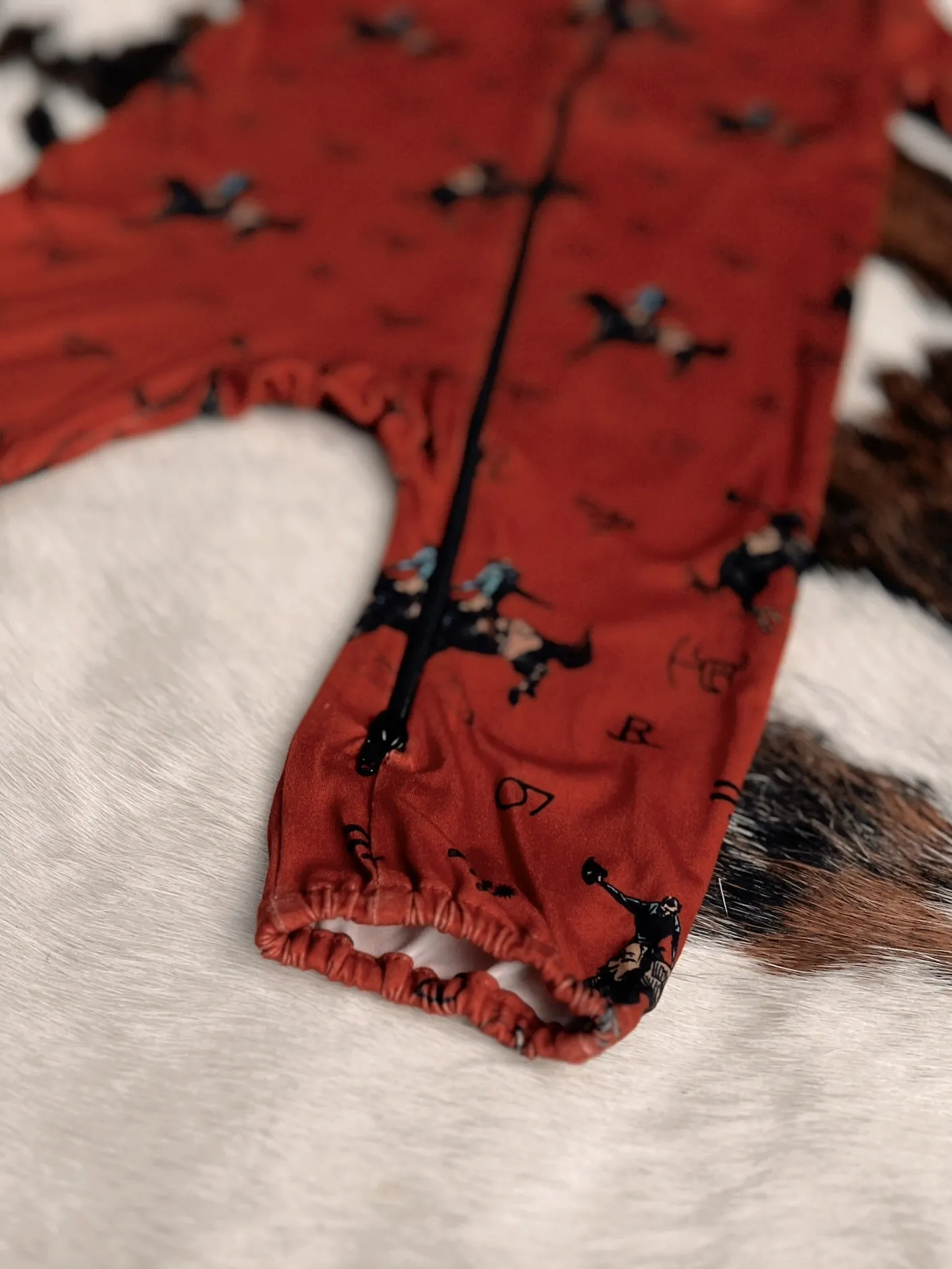 Kid's Vintage Bronc Red Jumpsuit
