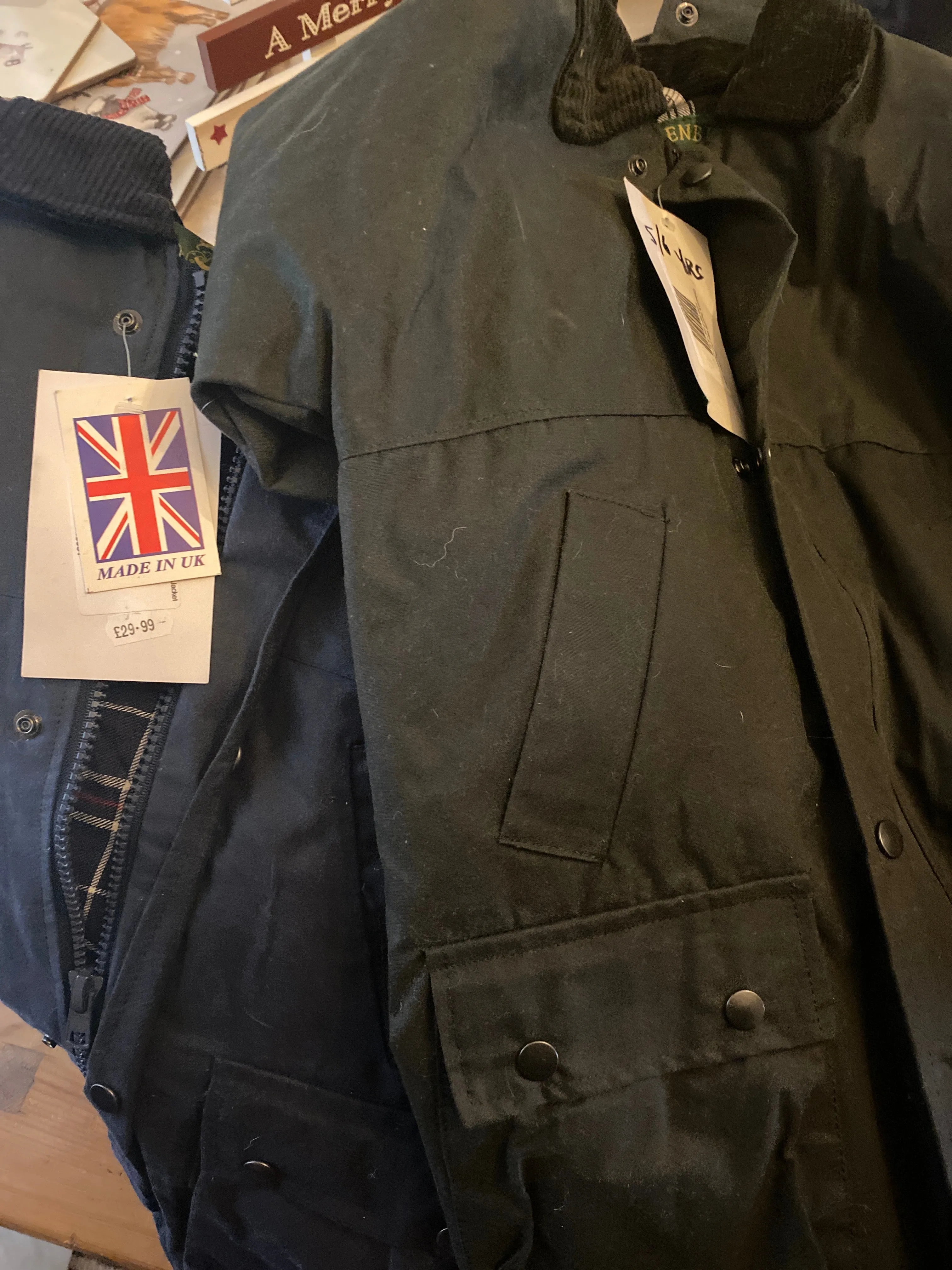 Kids Wax coats with hoods