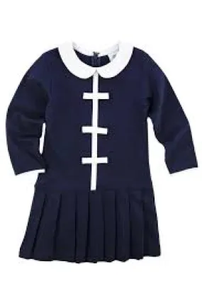 Knit Drop Waist Dress w/Bows