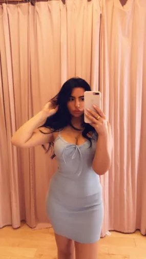 Knit Tie Mini Dress