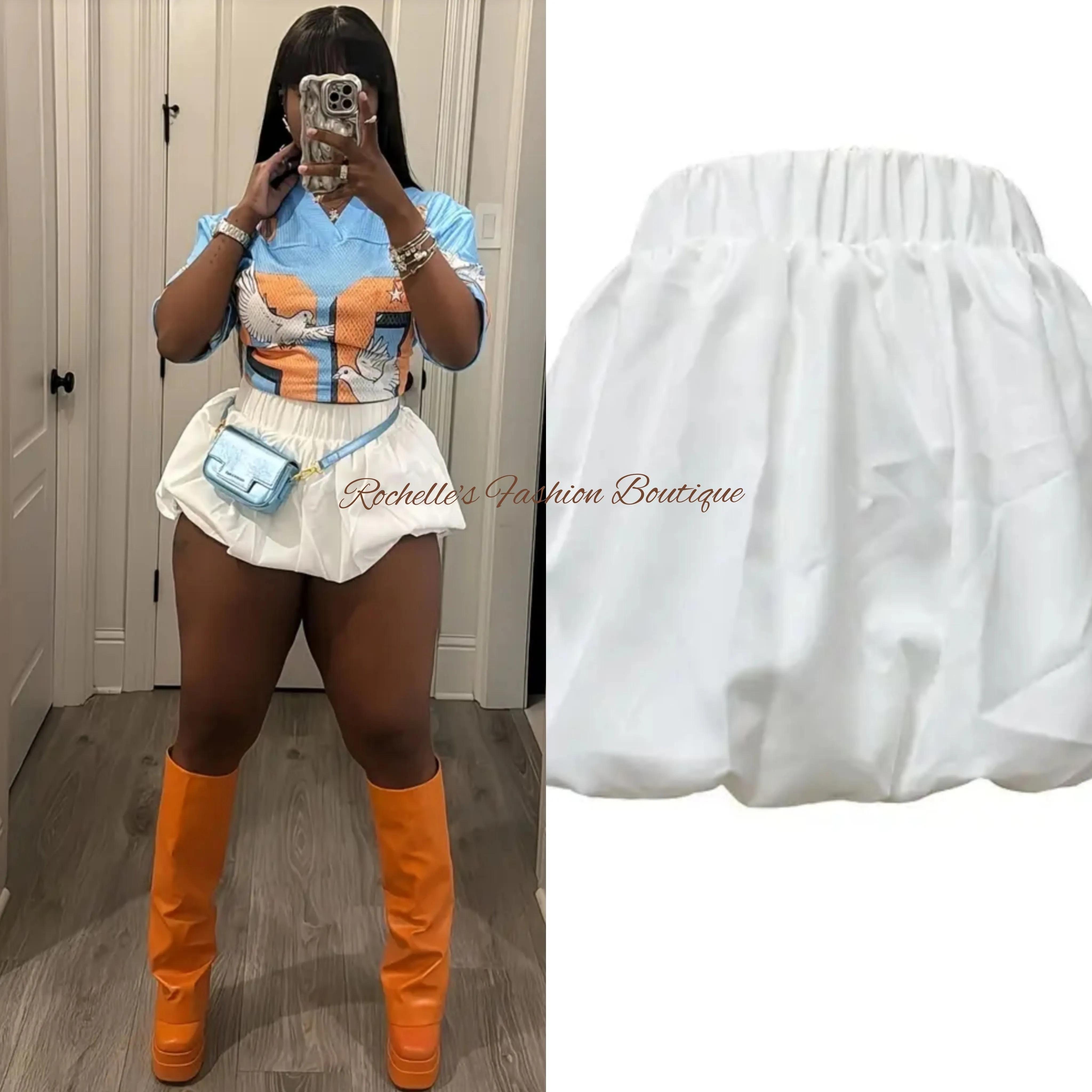 Lite Blue Bubble Skirt