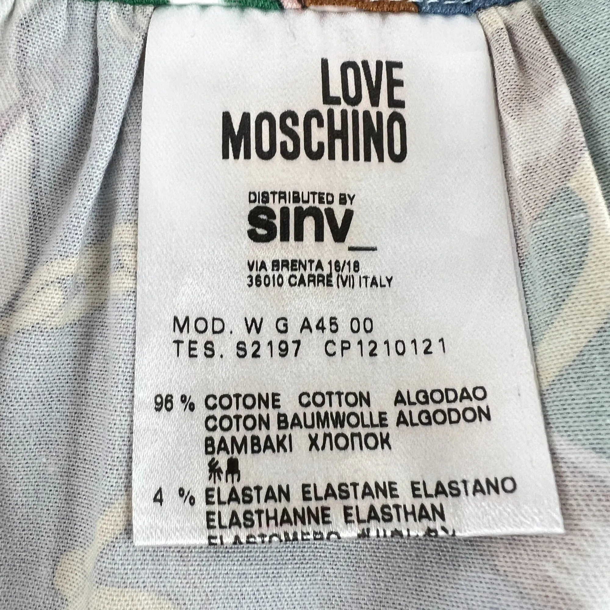 Love Moschino Hip Hop Ducks Mini Skirt Size 6