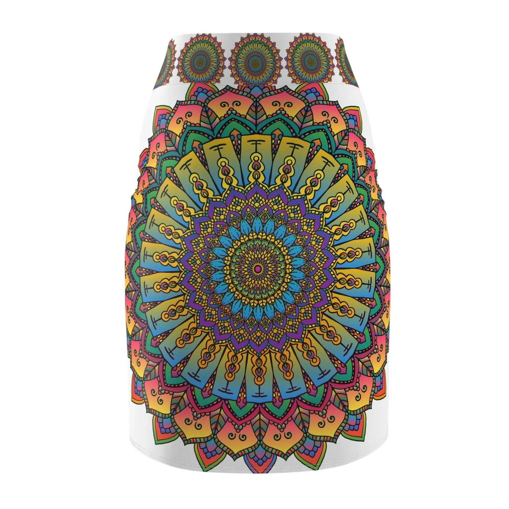 Mandala Pencil Skirt - Bohemian Chic Style