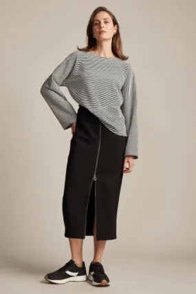 Marco Polo Utility Ponte Skirt in Black