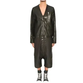 Men's Black Leather Jumpsuit