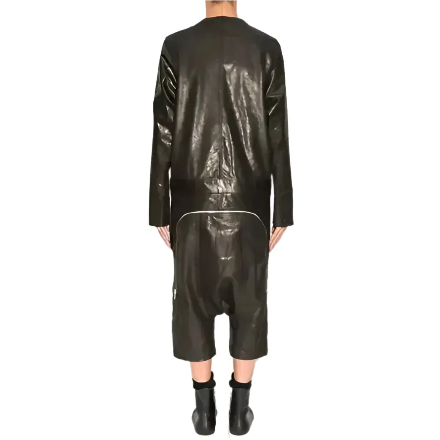 Men's Black Leather Jumpsuit