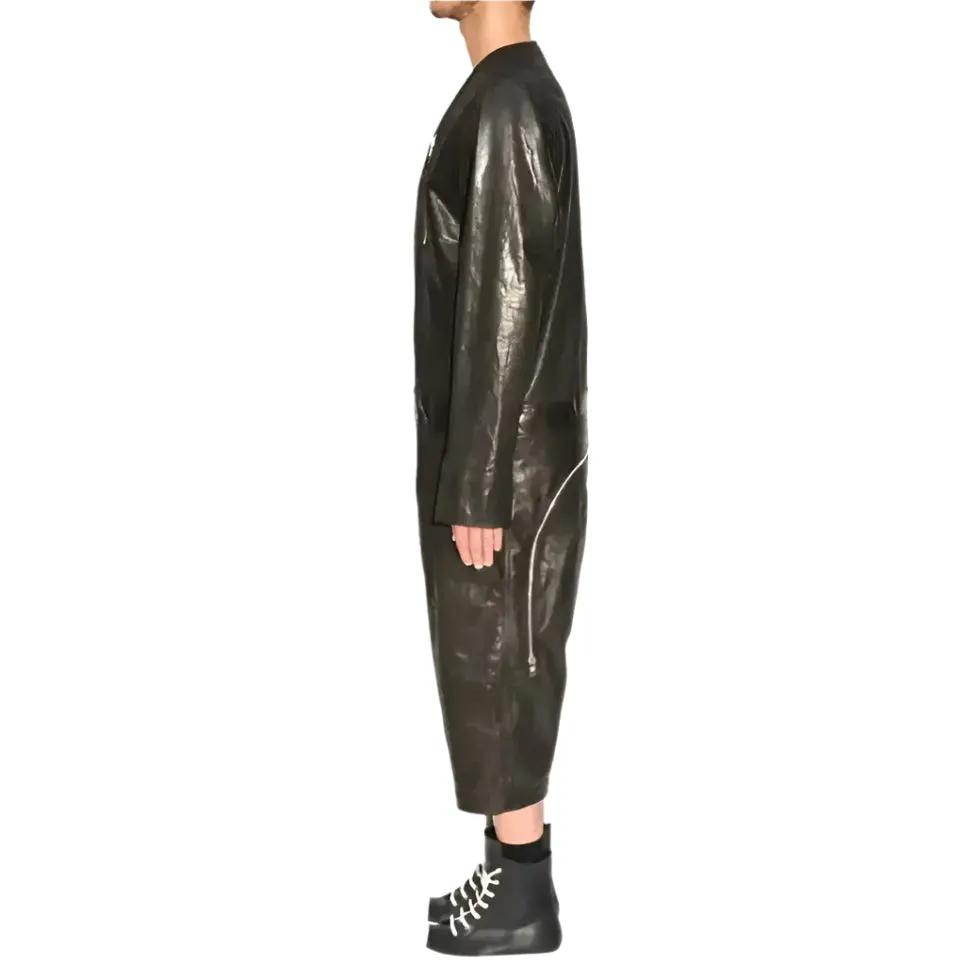 Men's Black Leather Jumpsuit